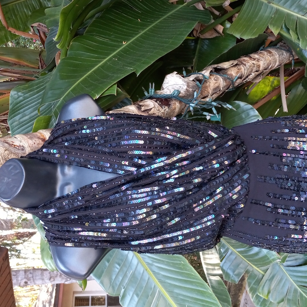 Parker sequin halter looks dress